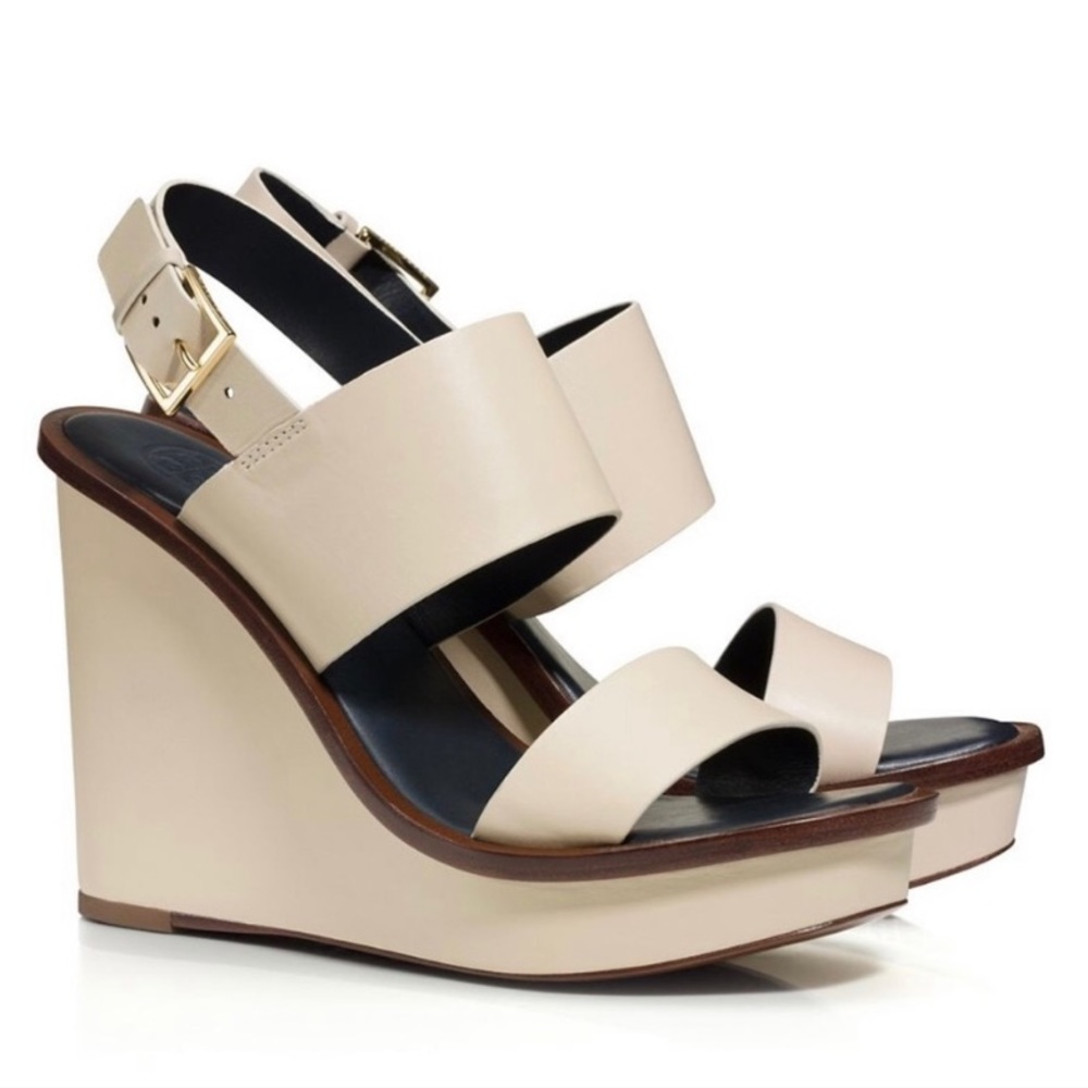 Tory Burch Lexington Wedge Dulce De Leche Size 7 with Box